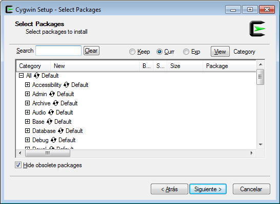 cygwin packages
